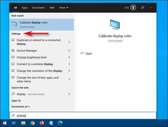 Haga clic en "configuraciones" desde el menú Inicio de Windows 10.