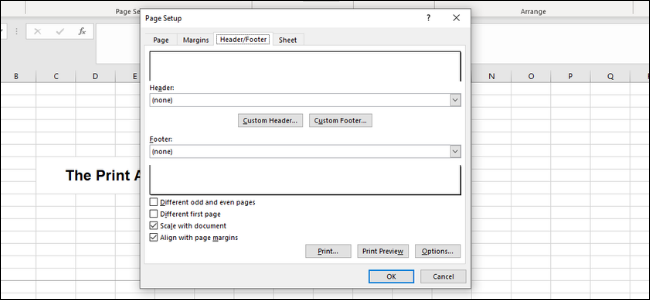 Excel: encabezado y pie de página 