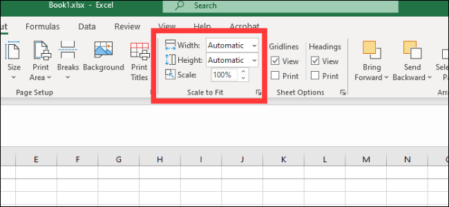 Excel: escala para adaptarse