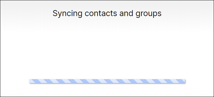 sincronización de contactos y grupos