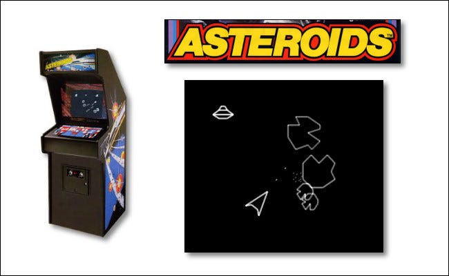 Asteroids de Atari, el juego de arcade de 1979