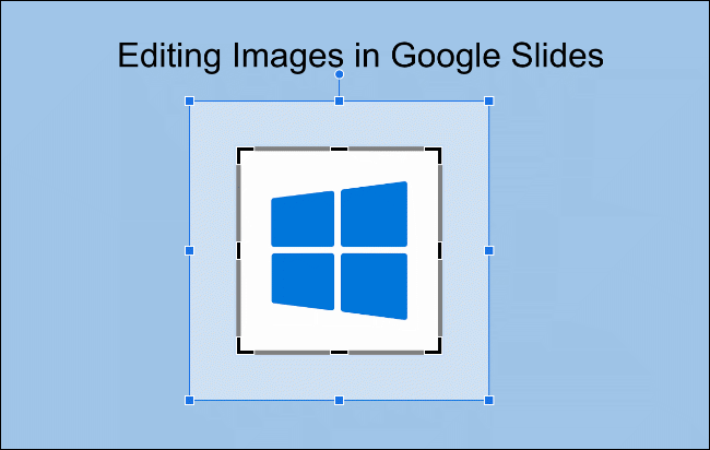 Use el mouse para seleccionar las áreas de una imagen que desea recortar en Presentaciones de Google