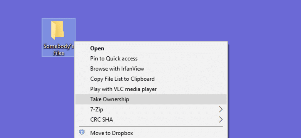Cómo agregar "Tomar posesión" al menú contextual del Explorador de Windows