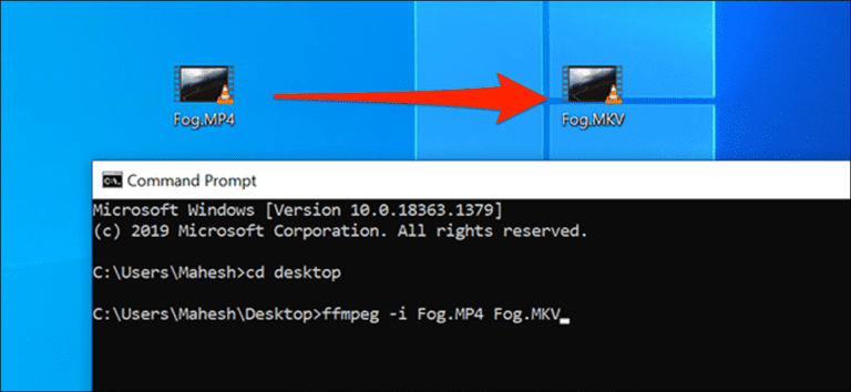 Cómo convertir archivos multimedia usando el símbolo del sistema en Windows 10