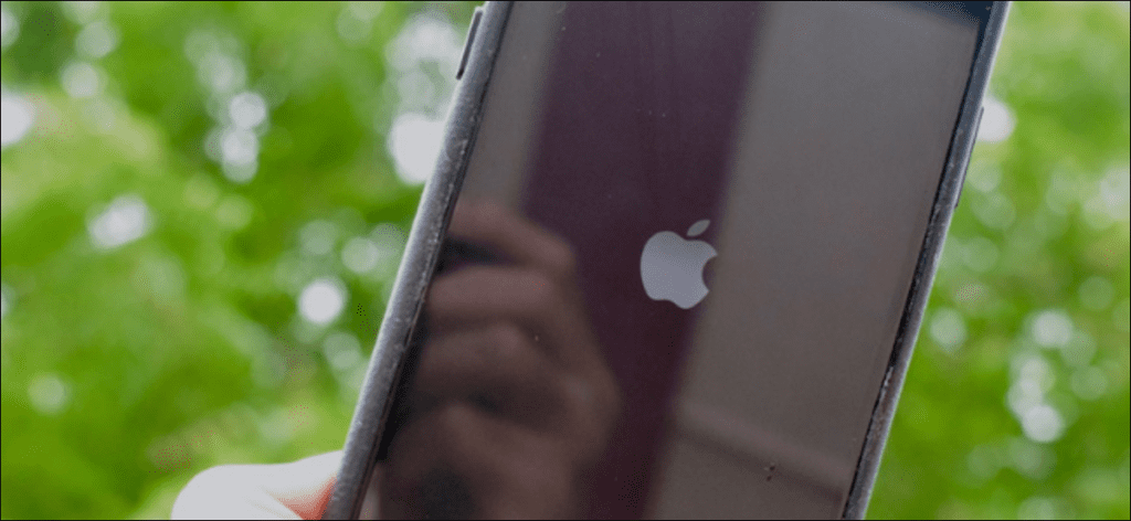 El logotipo de Apple se muestra en la pantalla al reiniciar después de forzar el reinicio del iPhone