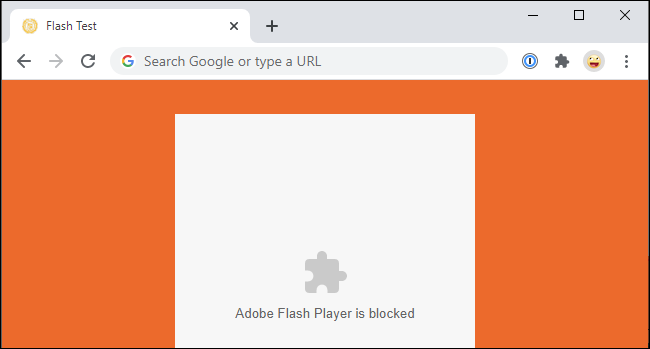 los "Adobe Flash Player está bloqueado" mensaje en Google Chrome.
