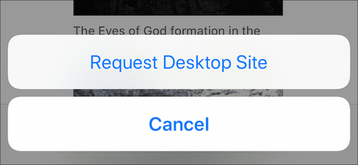 Cómo ver el sitio de escritorio en Safari móvil