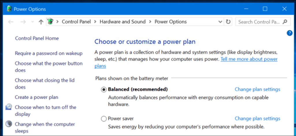 ¿Debería utilizar el plan de energía equilibrado, de ahorro de energía o de alto rendimiento en Windows?