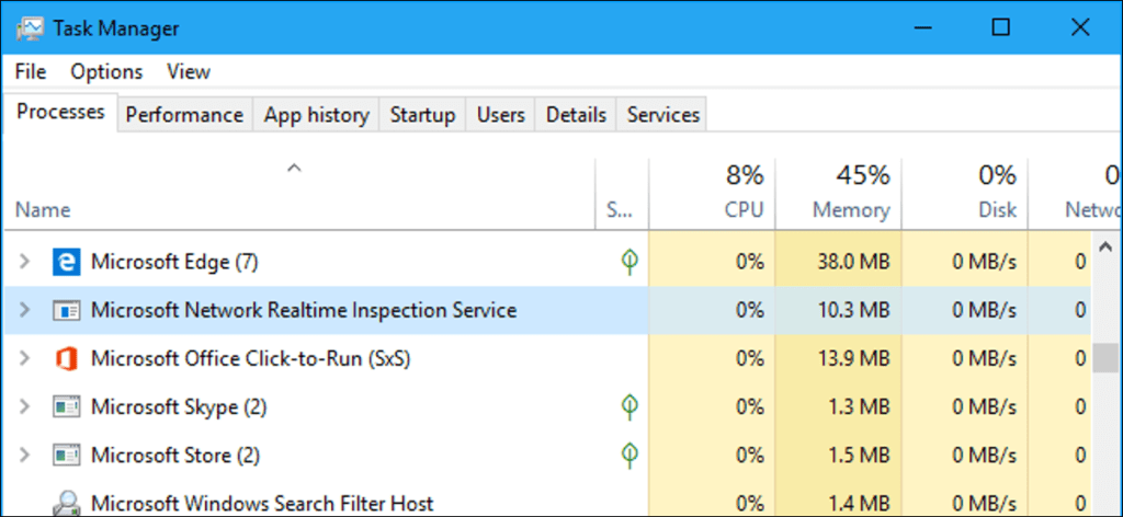 ¿Qué es el "Servicio de inspección en tiempo real de la red de Microsoft" (NisSrv.exe) y por qué se ejecuta en mi PC?