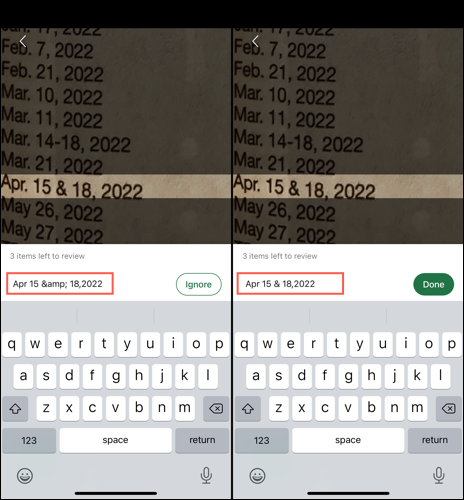 Editar datos de imágenes en Excel Mobile