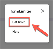 Haga clic en "Establecer el límite" en el "límite de forma" menú.
