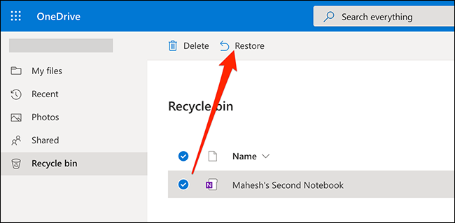 Recuperar blocs de notas de OneNote con OneDrive