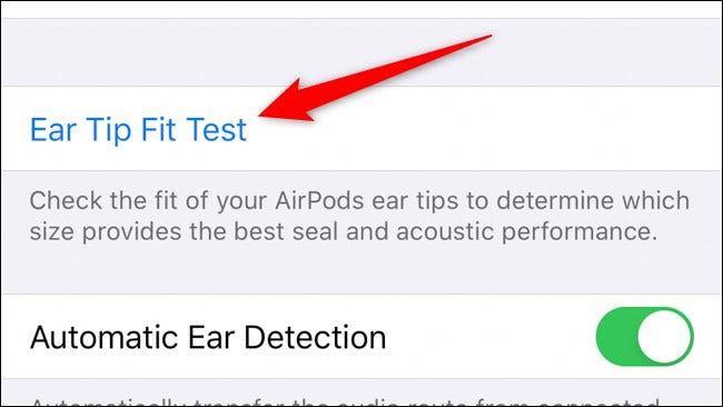 Prueba de ajuste de las almohadillas Apple AirPods Pro Select