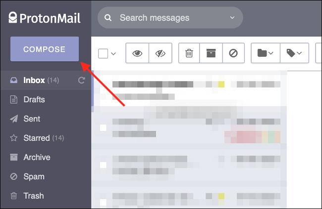 Redacte un nuevo correo electrónico en ProtonMail