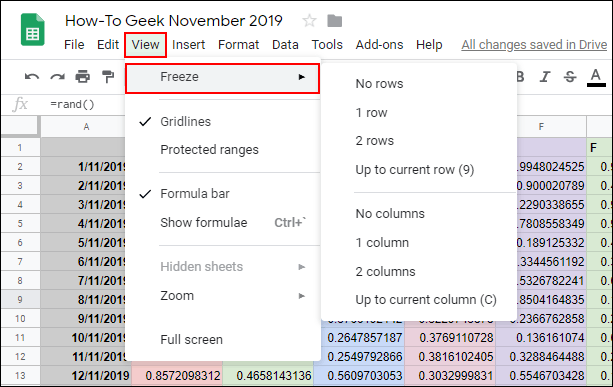 Para congelar filas o columnas en Hojas de cálculo de Google, haga clic en Ver> Congelar» ancho =»613″ altura =»387″ onload =»pagespeed.lazyLoadImages.loadIfVisibleAndMaybeBeacon (esto);» onerror =»this.onerror = null; pagespeed.lazyLoadImages.loadIfVisibleAndMaybeBeacon (esto);»/></p>
<center><script async src=