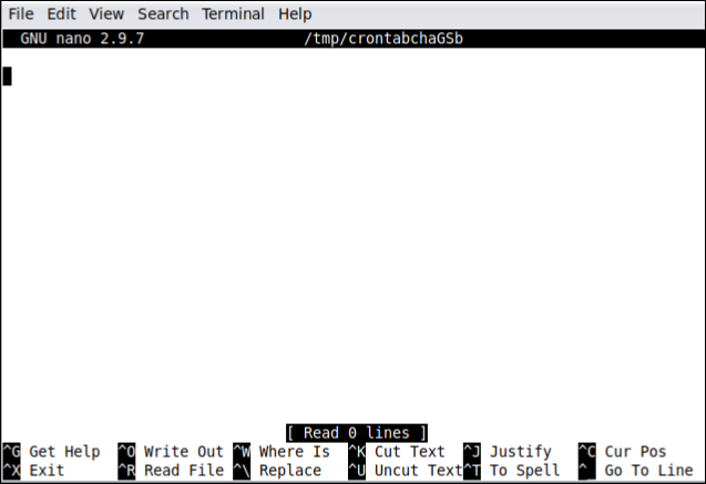 tabla cron de openIndiana nano