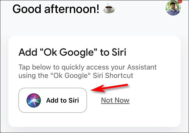 Grifo "Agregar a Siri"