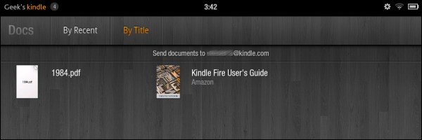 Documentos de Kindle Fire