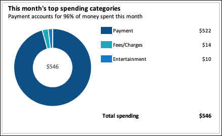 Gráfico circular de las principales categorías de gastos