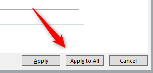 Haga clic en "Se aplica a todos" para agregar su contenido a todas las diapositivas de su presentación.