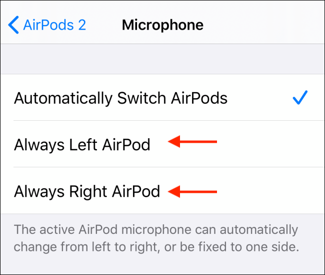 Cambiar para usar un solo AirPod