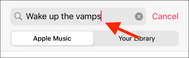 Encuentra una canción en la pestaña Apple Music