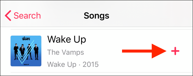 Toque el botón Más para agregar la canción a su biblioteca