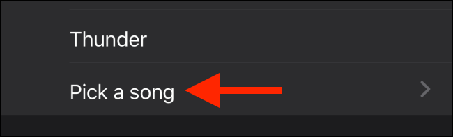Toca la opción Elegir una canción.