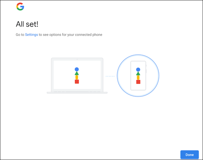 Confirmar la sincronización del teléfono Android y Chromebook