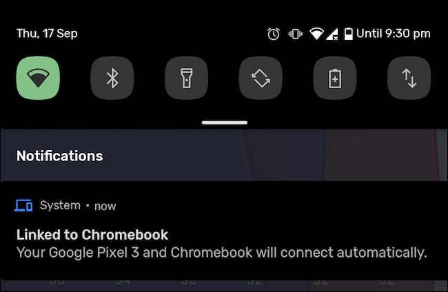 Notificación de teléfono Android y Chromebook