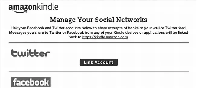 Actualiza las cuentas de las redes sociales desde tu Kindle