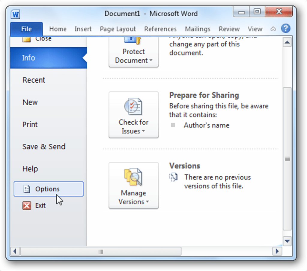 Cambiar el esquema de color predeterminado en Office 2010