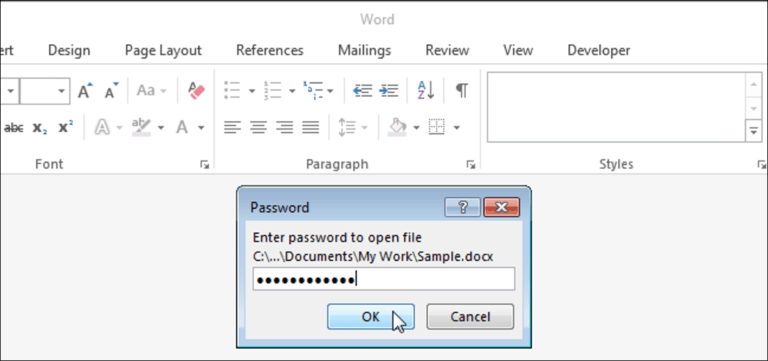 Cómo agregar una contraseña abierta a un documento de Word