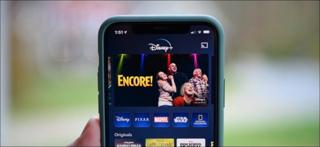 Logotipo de la aplicación Disney + iPhone
