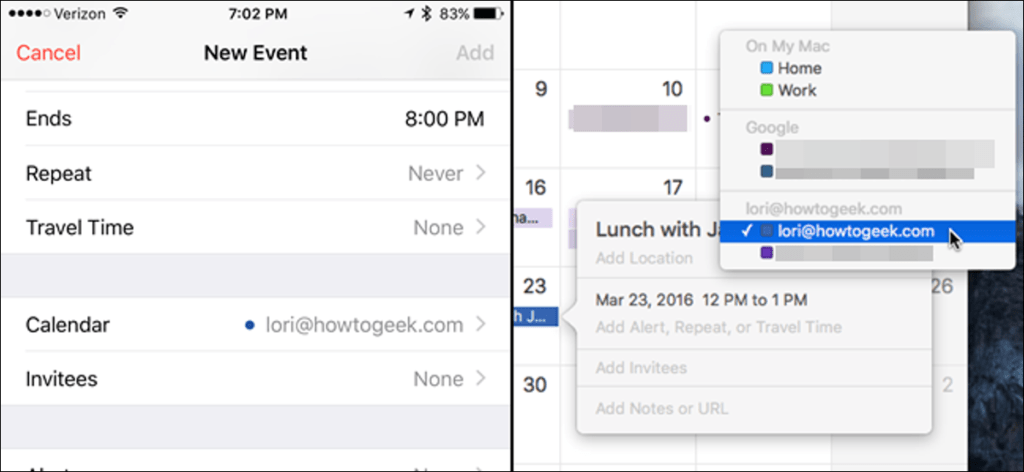 Cómo configurar el calendario predeterminado para nuevas citas en iOS y OS X