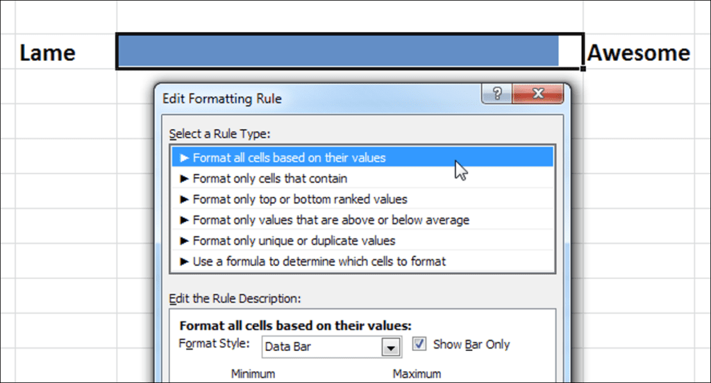 Cómo crear barras de progreso en Excel con formato condicional