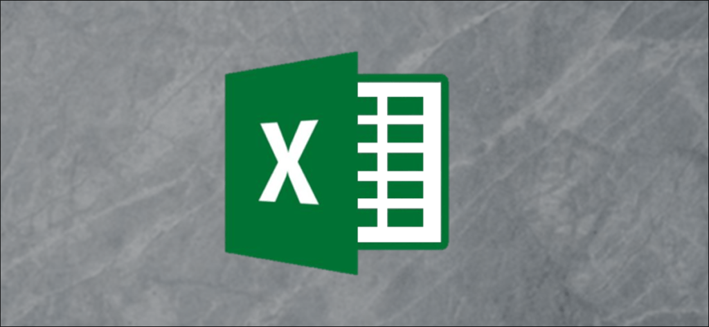 Logotipo de Excel sobre fondo gris