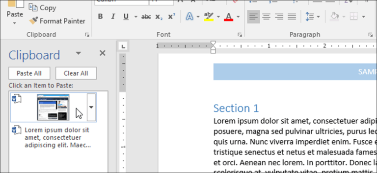 Cómo utilizar el portapapeles integrado de Microsoft Office