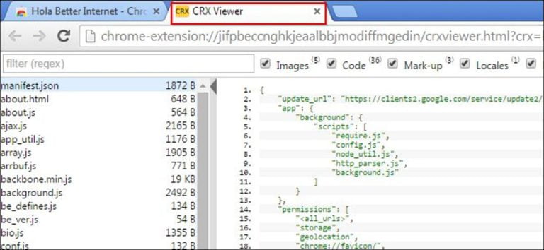 Cómo ver el código fuente de una extensión de Chrome