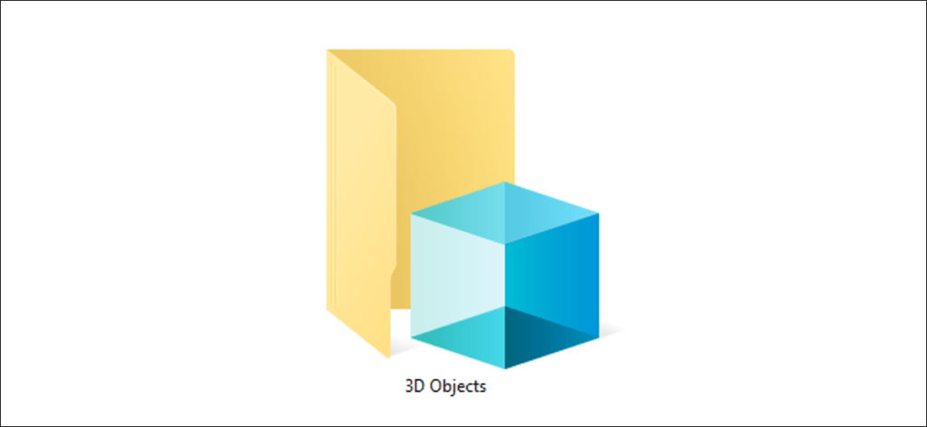 La carpeta de objetos 3D en Windows 10.