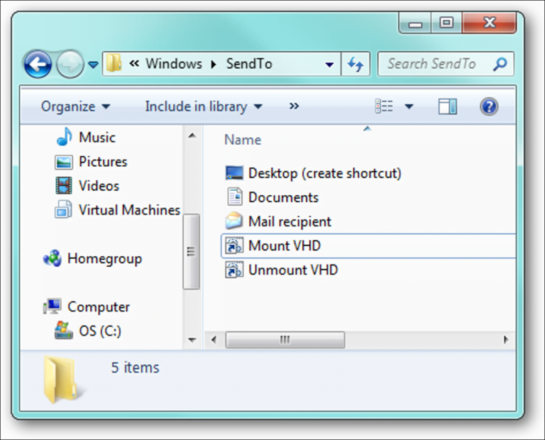 Monte y desmonte un archivo VHD en el Explorador de Windows con un clic derecho
