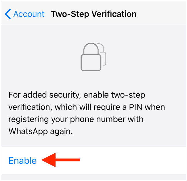 Para activar la verificación en dos pasos, abre la aplicación de WhatsApp en tu iPhone o dispositivo Android