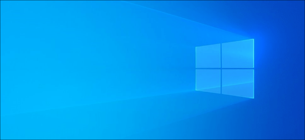 Logotipo de Windows 10 de la nueva versión 1903 del fondo del escritorio