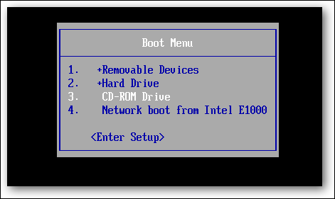 boot menu