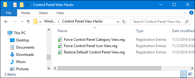 control panel view hacks