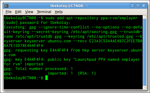 sudo add-apt-repository ppa rvm smplayer