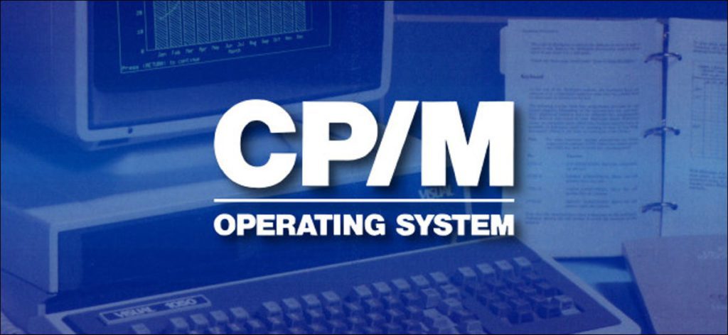 Logotipo del sistema operativo CP / M sobre un fondo azul