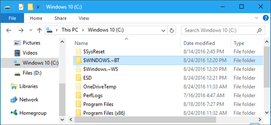 ¿Qué es la carpeta $ WINDOWS. ~ BT? ¿Puede eliminarla?