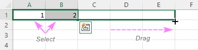 Numerar columnas en Excel.