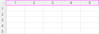 Columnas de Excel etiquetadas con números
